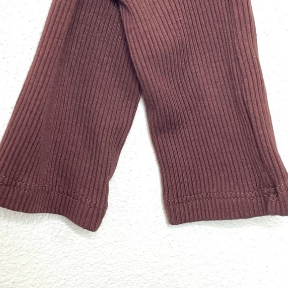 NAKED WARDROBE Ribbed Asymmetric Bodycon
Long Sleeve Mini Dress Chocolate Brown - Picture 3 of 4